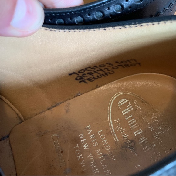 CHURCH’S black derby lace up shoes - Picture 7 of 8